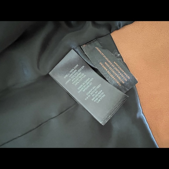 Like New Coach Genuine Lamb Leather Moto Biker Jacket size 0 - Picture 5 of 7